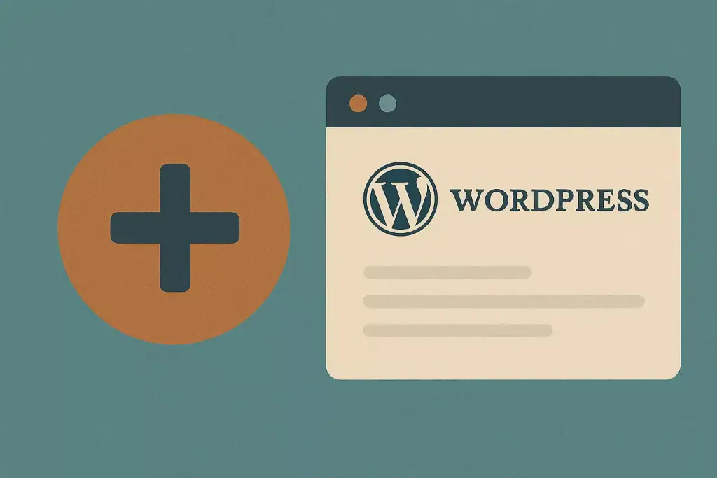 Dodatek do WordPress na ekranie komputera.