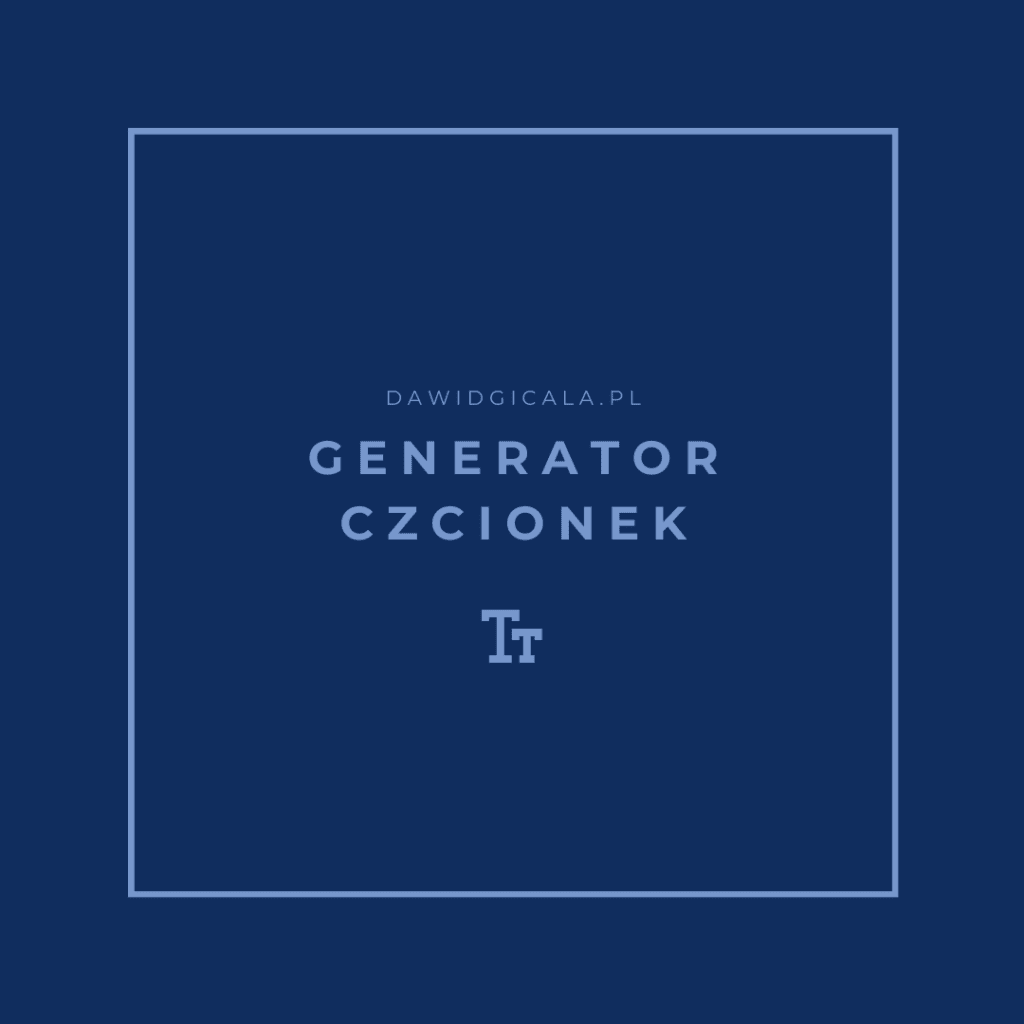 generator czcionek