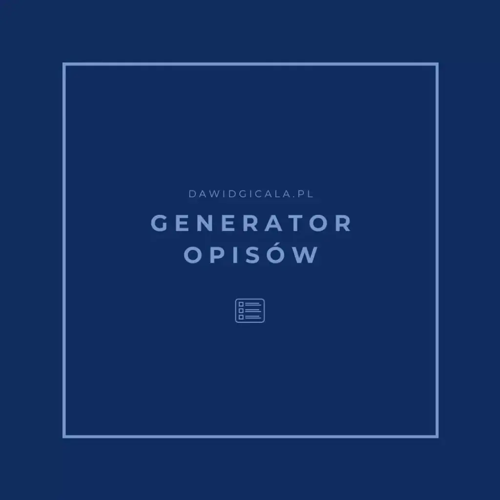 generator opisow produktow