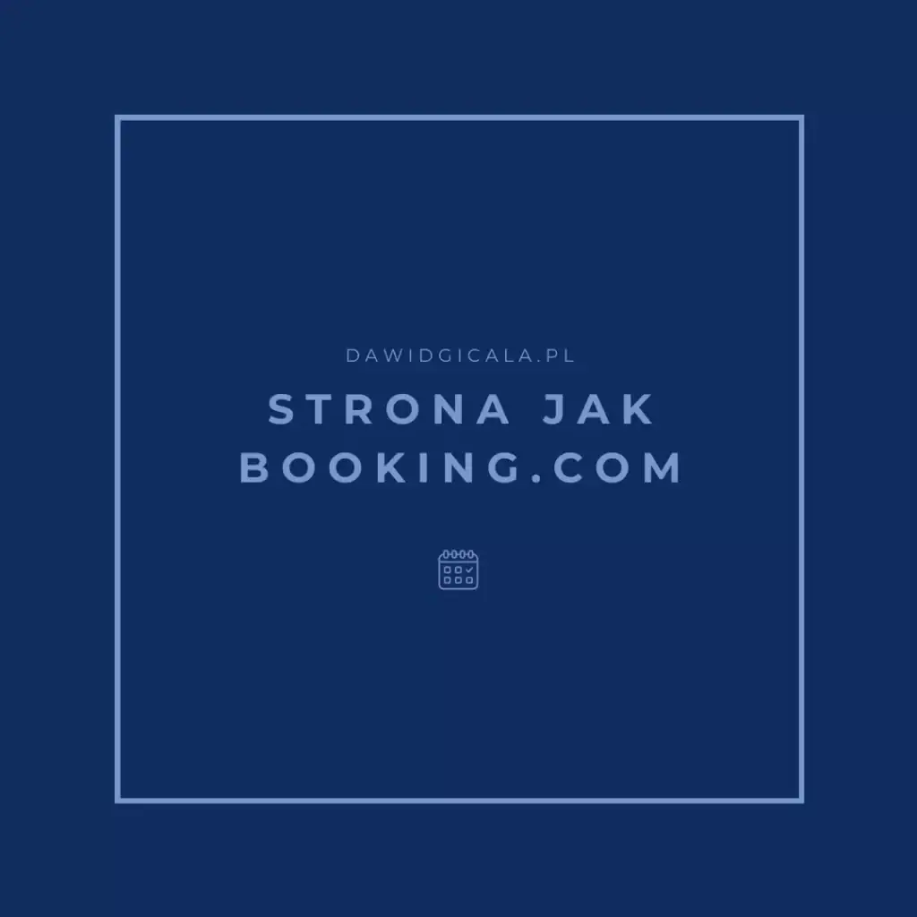 Strona internetowa podobna do Booking