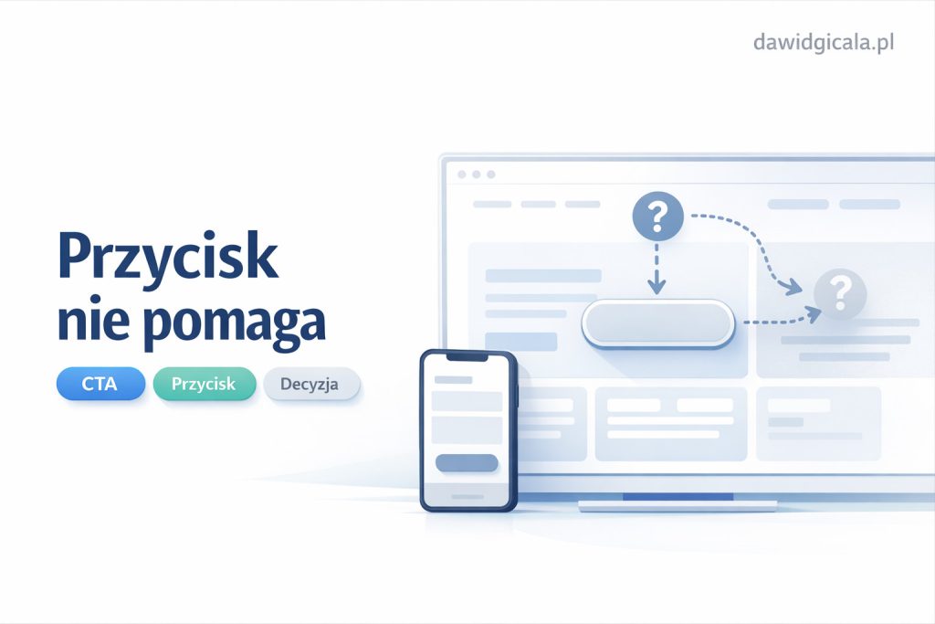 CTA na stronie jest widoczne, ale nie zachęca do kliknięcia — skąd ten błąd?