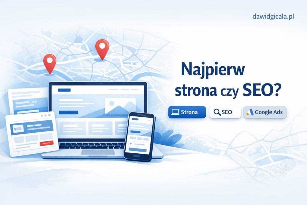 Czy firma z Krakowa powinna najpierw poprawić stronę, SEO czy Google Ads?