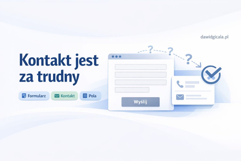 Formularz kontaktowy na stronie firmowej jest za trudny i klient rezygnuje z zapytania