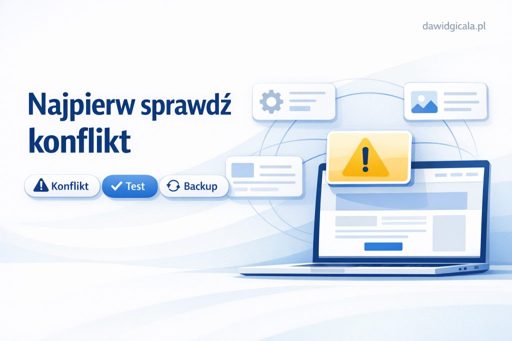 Jak rozpoznać konflikt wtyczek WordPress, zanim strona zacznie działać gorzej?