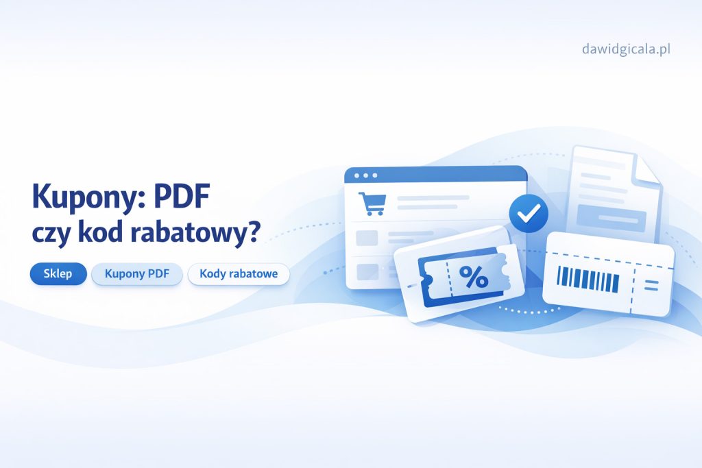 Kiedy kupony PDF w WooCommerce mają sens, a kiedy lepiej wybrać zwykłe kody rabatowe?