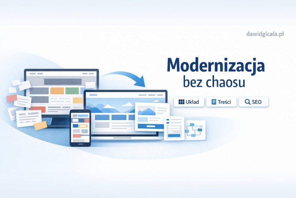Modernizacja strony internetowej – Co uporządkować najpierw, żeby dalsze poprawki miały sens?