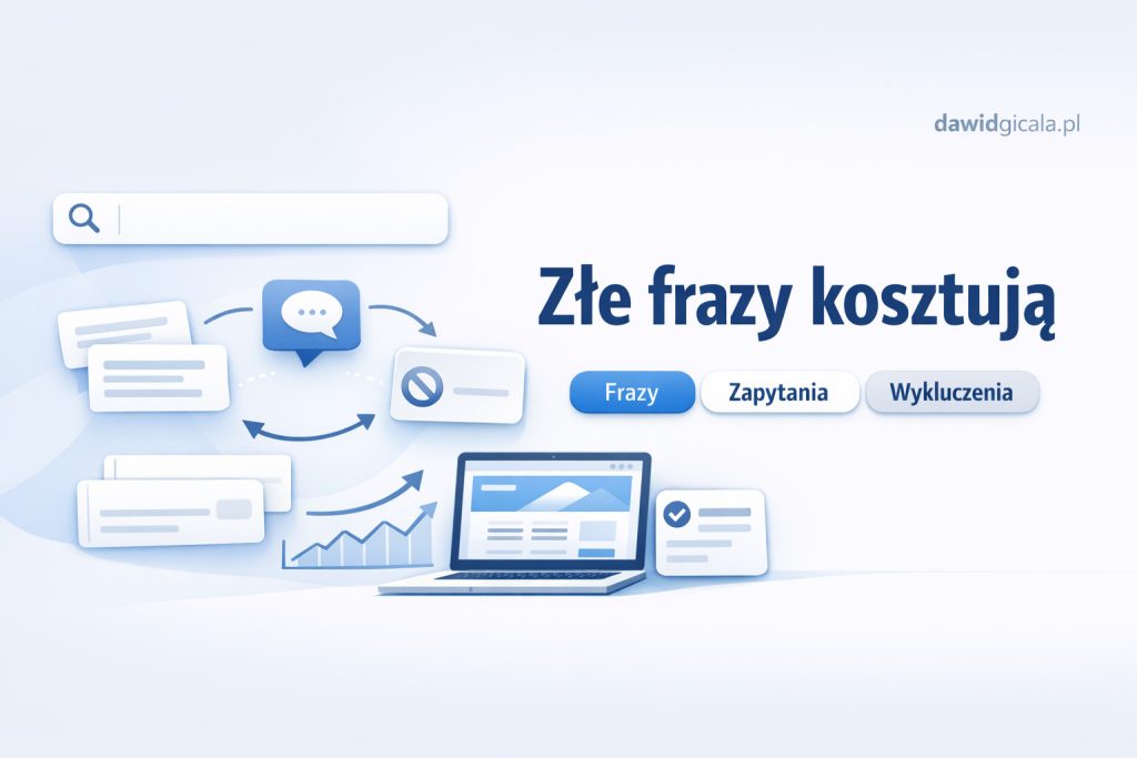 Słowa kluczowe w Google Ads — kiedy problemem są dopasowania, a nie budżet