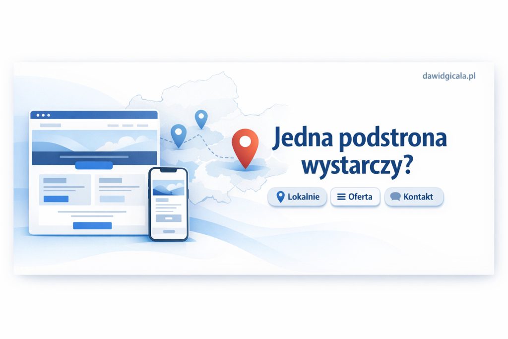 Strony internetowe w Małopolsce — kiedy lokalnej firmie wystarczy jedna podstrona?