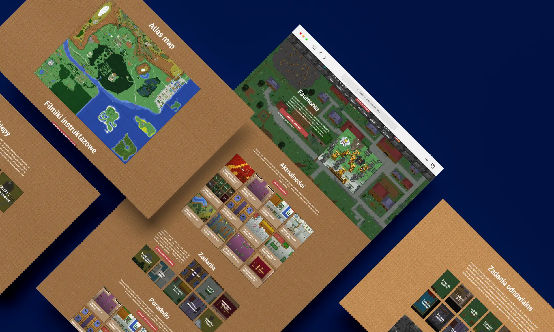 Projekt serwisu Faumonia.pl dla gry MMORPG 2D